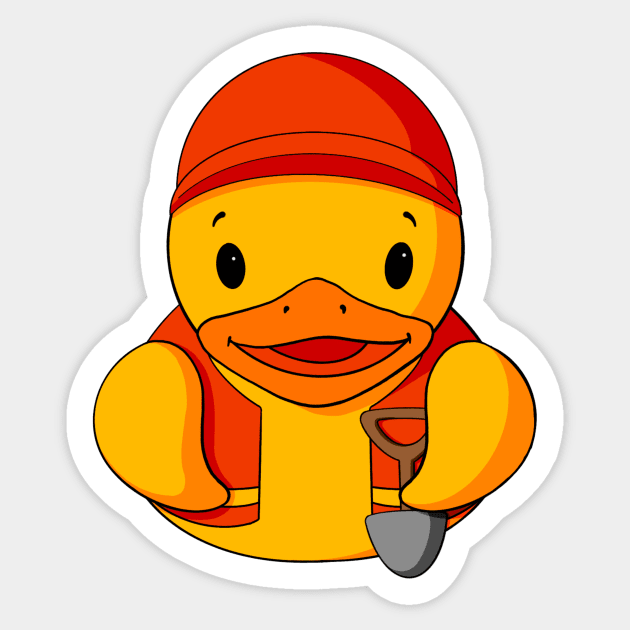 Road Construction Rubber Duck Sticker by Alisha Ober Designs